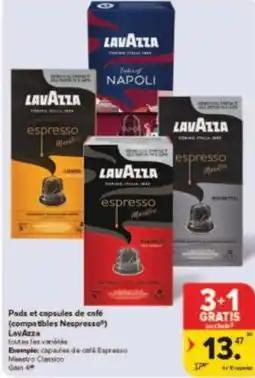 Carrefour Drive Pads et capsules de café compatibles nespresso lavazza aanbieding