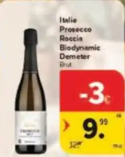 Carrefour Drive Italie prosecco roccia biodynamic demeter brut aanbieding