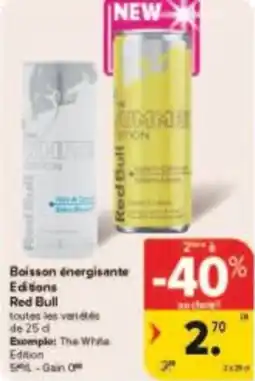 Carrefour Drive Boisson énergisante editions red bull aanbieding