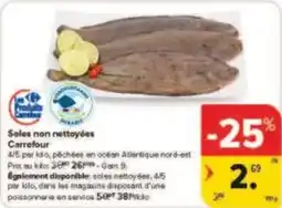 Carrefour Drive Soles non nettoyées carrefour aanbieding