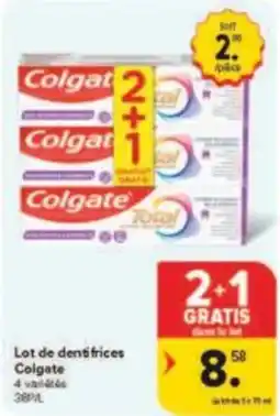 Carrefour Drive Lot de dentifrices colgate aanbieding