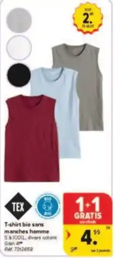 Carrefour Drive T-shirt bio sans manches homme aanbieding