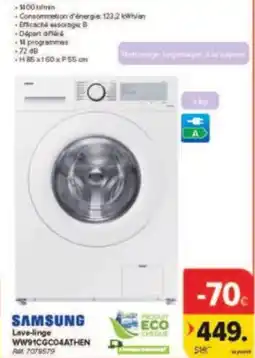Carrefour Drive Samsung Lave-linge WW91CGC04ATHEN aanbieding