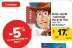 Carrefour Drive Atelier créatif coloriages mystères pixar aanbieding