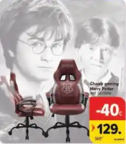 Carrefour Drive Chaise gaming harry potter aanbieding