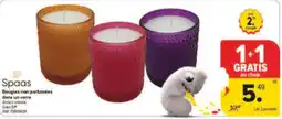 Carrefour Drive Spaas bougies non parfumées dans un verre aanbieding