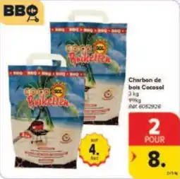 Carrefour Drive Charbon de bois cocosol aanbieding