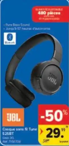 Carrefour Drive JBL Casque sans fil Tune 525BT aanbieding