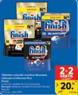 Carrefour Drive Tablettes vaisselle machine quantum ultimate et ultimate plus finish aanbieding