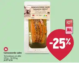 Delhaize Geroosterde zalm aanbieding