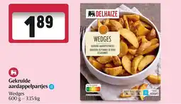 Delhaize Gekruide aardappelpartjes wedges aanbieding