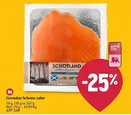 Delhaize Gerookte schotse zalm aanbieding