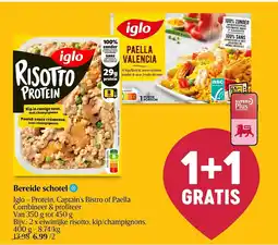 Delhaize Bereide schotel iglo protein captain's bistro of paella aanbieding
