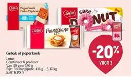 Delhaize Gebak of peperkoek lotus aanbieding