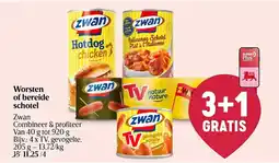 Delhaize Worsten of bereide schotel zwan aanbieding