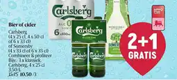 Delhaize Bier of cider carlsberg aanbieding