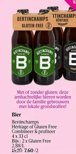 Delhaize Bier bertinchamps héritage of gluten free aanbieding