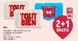 Delhaize Bier tout bien pils of 0,0% alc. vol aanbieding