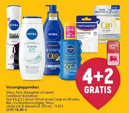 Delhaize Verzorgingsproduct nivea atrix hansaplast of labello aanbieding