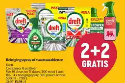 Delhaize Reinigingsspray of vaatwastabletten aanbieding