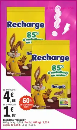 E.Leclerc Recharge Nesquik aanbieding