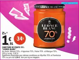 E.Leclerc Confiture De Fruits 70% Leonce Blanc aanbieding