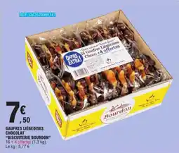E.Leclerc Gaufres Liégeoises Chocolat Biscuiterie Bourdon aanbieding