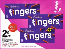 E.Leclerc Biscuits Fingers Cadbury aanbieding