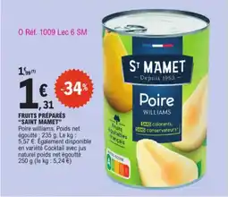 E.Leclerc FRUITS PRÉPARÉS "SAINT MAMET" aanbieding