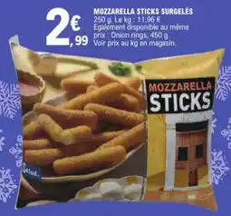 E.Leclerc Mozzarella Sticks Surgelés aanbieding
