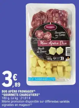 E.Leclerc Duo Apéro Fromager Gourmets Charcutiers aanbieding