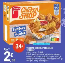 E.Leclerc Tenders de Poulet Surgelés Findus aanbieding