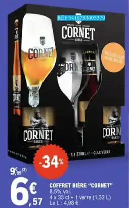 E.Leclerc Coffret Bière Cornet 8,5% vol aanbieding