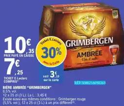 E.Leclerc Bière Ambrée Grimbergen" 6,5% vol. aanbieding