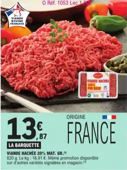 E.Leclerc Viande Hachée 20% Mat. Gr aanbieding