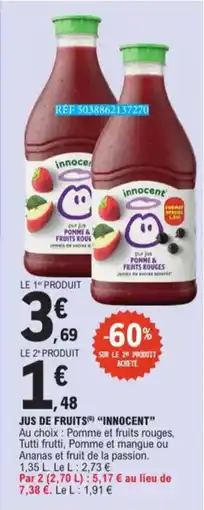 E.Leclerc Jus De Fruits Innocent aanbieding