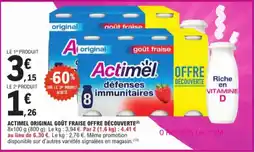 E.Leclerc Actimel Original Goût Fraise Offre Découverte aanbieding