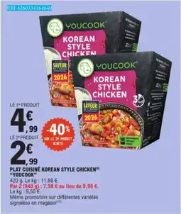 E.Leclerc Plat Cuisiné Korean Style Chicken Youcook aanbieding