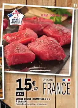 E.Leclerc Viande Bovine: Rumsteck à Griller aanbieding