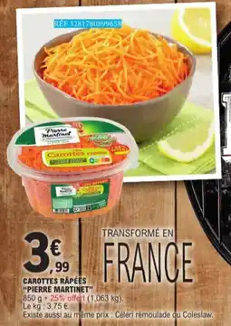 E.Leclerc Carottes Rapées Pierre Martinet aanbieding