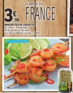 E.Leclerc Brochettes De Crevettes aanbieding