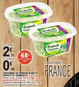 E.Leclerc Concombre Au Fromage Blanc Et Ciboulette Bonduelle aanbieding