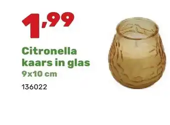 Citronella kaars in glas