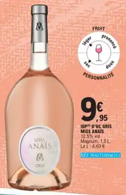 E.Leclerc IGP D'Oc Gris Miss Anais 12,5 % vol aanbieding
