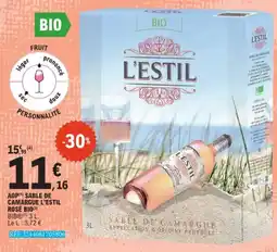 E.Leclerc AOP Sable De Camargue L'Estil Rosé Bio aanbieding