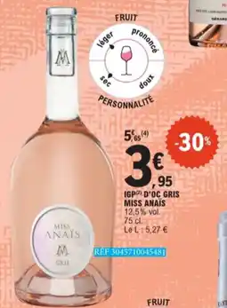 E.Leclerc IGP D'Oc Gris Miss Anais 12,5 % vol aanbieding