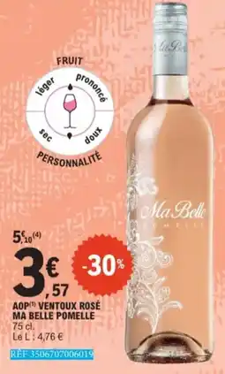 E.Leclerc AOP Ventoux Rosé Ma Belle Pomelle aanbieding