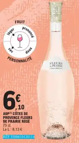 E.Leclerc AOP Côtes De Provence Fleurs De Prairie Rose aanbieding