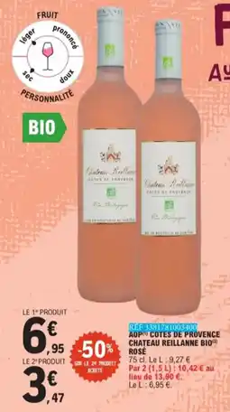 E.Leclerc AOP Cotes De Provence Chateau Reillanne Bio Rose aanbieding