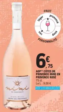 E.Leclerc AOP Côtes de Provence Mimi en Provence Rosé aanbieding